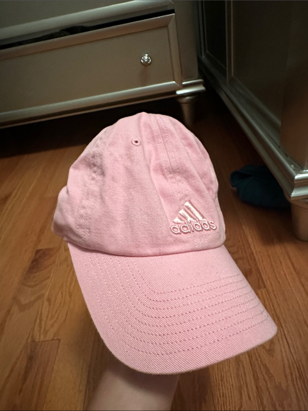 adidas women’s  Light Pink Baseball Hat with Embroidered Logo